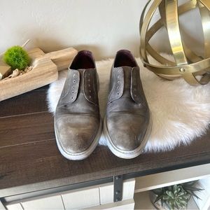 Ted Baker Aokii 2 Burnished Leather Semi-Casual Cap Toe Oxford Shoe Gray…